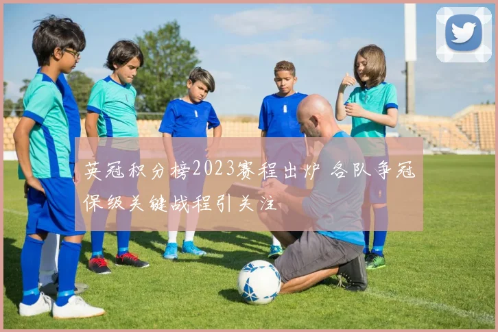 英冠积分榜2023赛程出炉 各队争冠保级关键战程引关注